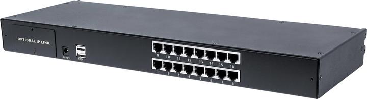 Actual product image Intellinet Modular 16-port KVM switch with Cat5/VGA interface For use with rackmount LCD consol...