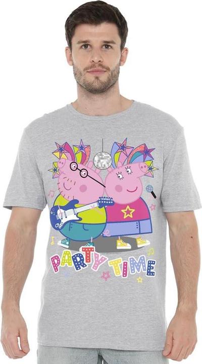 Actual product image Peppa Pig Mens Party Time Mummy Pig Daddy pig T-Shirt (XXL)