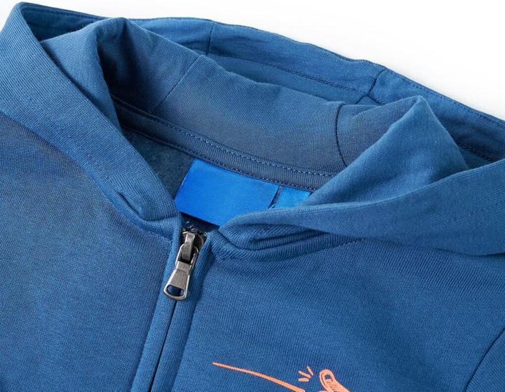 Actual product image VidaXL Children's hooded jumper blue 92,Material: 80 % cotton. 20 (92)