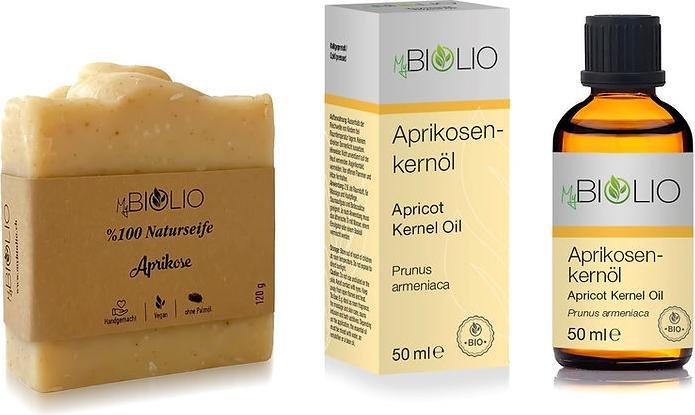Produktbild MyBiolio Aprikosenkernöl & Naturseife Aprikose (Körperöl, 50 ml)