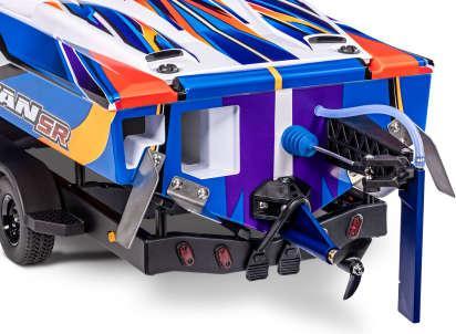 Actual product image Traxxas BOAT SPARTAN SR 1037mm 1:10 EP RTR RED TQi 2.4GHz WITHOUT charger and WITHOUT battery