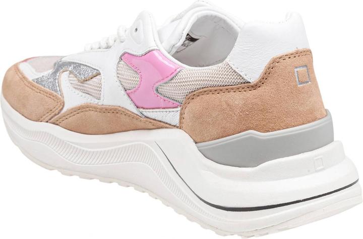 Image du produit D.a.t.e. D.a.t.e fuga sport sneakers in leather and fabric color ivory/pink (42)