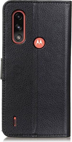 Actual product image MU Classic Litchi Leather Bookcover Series (Motorola Moto E7 Power)