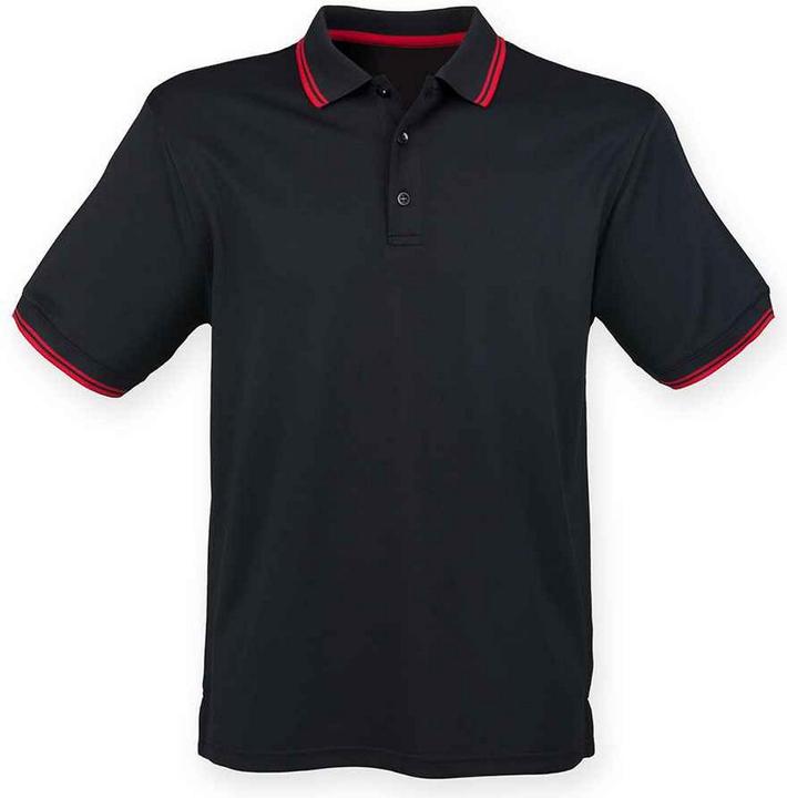 Produktbild Henbury Poloshirt Mit kontrastfarbenen Streifen (XXL)