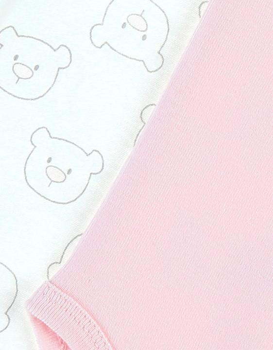 Produktbild Noukies Langarm-Body 2er Set Weiss/Rosa Gr. 74 (74)