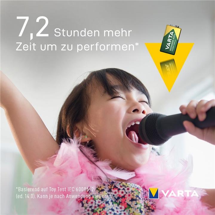 Actual product image Varta Recharge Accu Power (1 pcs., 9V Block, 200 mAh)