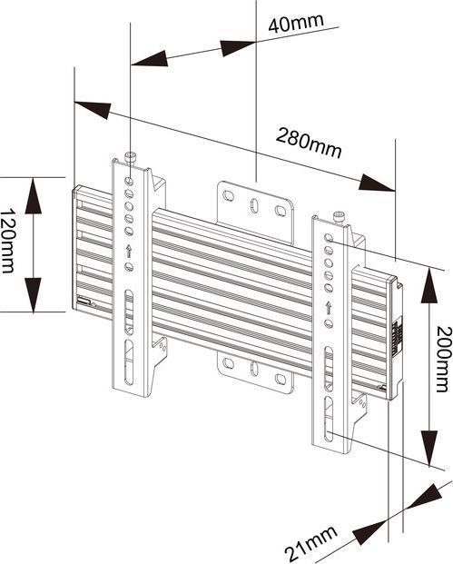 Actual product image Multibrackets Bracket, 17" - 42", VESA 100x100 -200x200