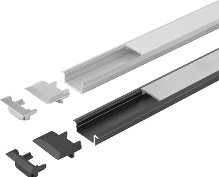 Actual product image Halemeier LED recessed profiles ChannelLine C with light panel