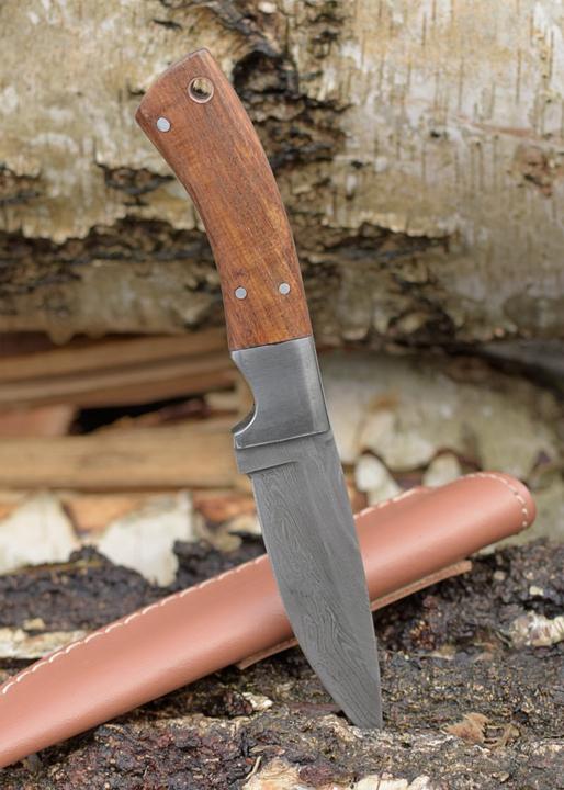 Image du produit Battle Merchant Couteaux de chasse damassés en bois de rose (9.10 cm)