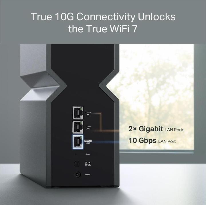 Produktbild TP-Link BE19000 TRI-BAND WI-FI 7 RANGE EXTENDER SPEED: 1376 MBPS AT 2.4 (5760 Mbit/s, 1376 Mbit/s)