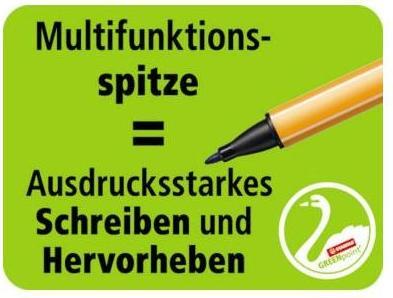 Produktbild STABILO GREENpoint umweltfreundlicher Filzschreiber (Schwarz, 1 x)