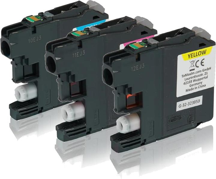 Actual product image Inkadoo Printer cartridges lC-125XL color cartridges set compatible CMY color code
