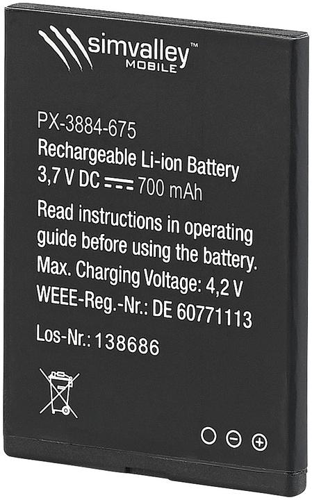 Immagine prodotto Simvalley Batteria di riserva per telefono cellulare di emergenza XL-915 V2, XL-950, RX-800.radio