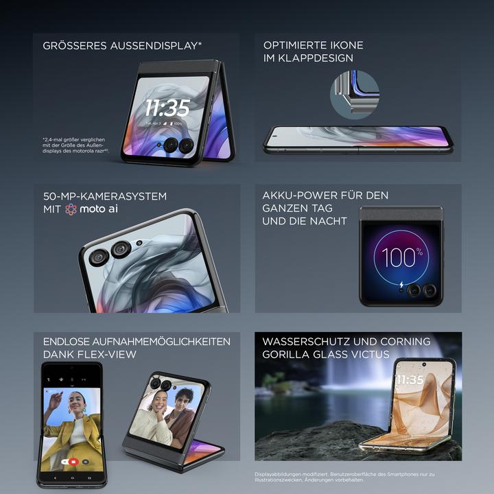 Produktbild Motorola Razr 50 (256 GB, Koala Grey, 6.90", SIM + eSIM, 50 Mpx, 5G)