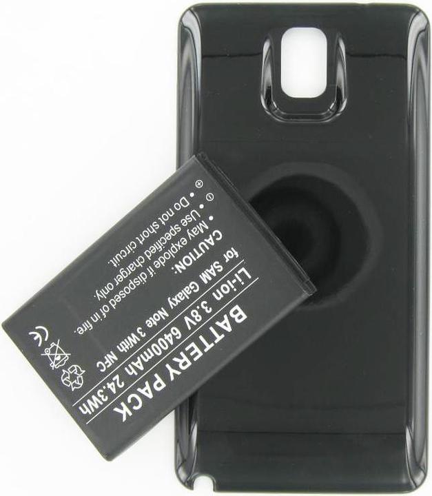 Image du produit AccuCell Batterie Samsung Galaxy Note 3, B800BE, B800BU avec boîtier noir sans NFC