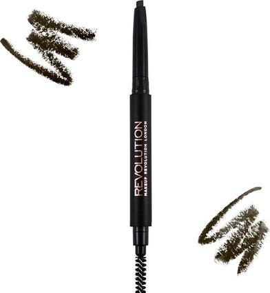 Actual product image Makeup Revolution Duo Brow Definer (Dark Brown)