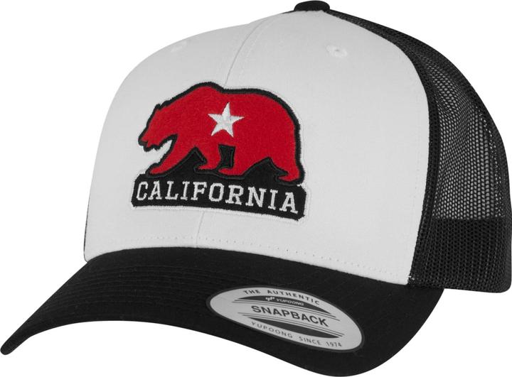 Mister Tee MisterTee California Bear Patch Retro Trucker Cap - 186933 (One Size)
