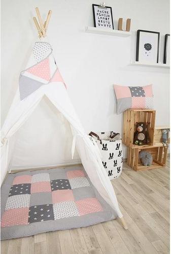 Immagine prodotto Ullenboom Coperta per bambini stelle rosa 120 cm x 120
