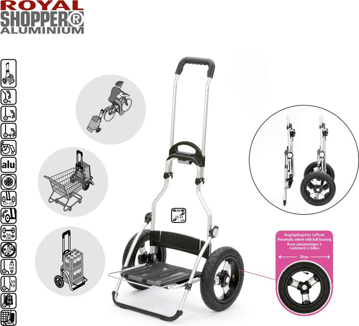 Produktbild Andersen Royal Shopper Lotta Einkaufstrolley 59 cm mit Lufträdern