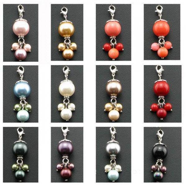 Produktbild Hermex Charm Anhänger für Thomas Sabo / Pandora Armband - Dunkel Rot (Rostfreier Edelstahl)