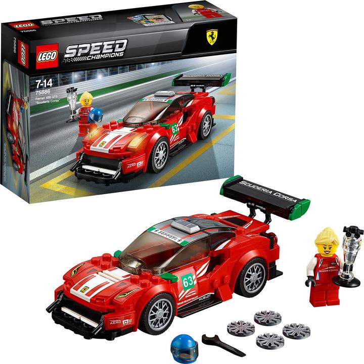 Produktbild LEGO Ferrari 488 GT3 Scuderia Corsa (75886, LEGO Speed Champions)