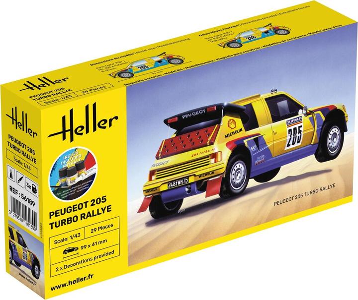 Actual product image Heller STARTER KIT Peugeot 205 Turbo Rally