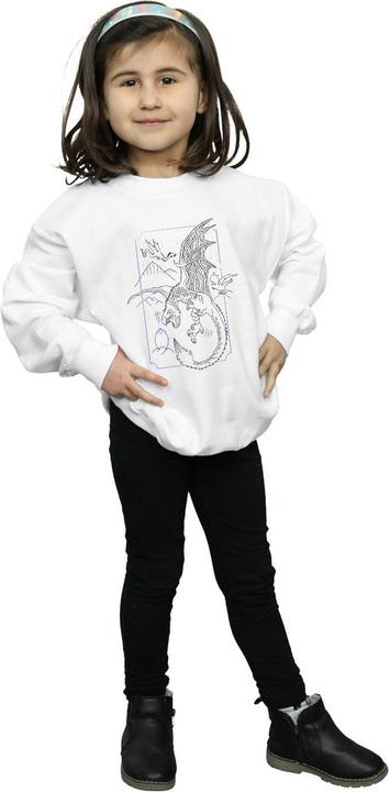 Immagine prodotto Dragon Line Art Felpa Ragazze (140, 146)