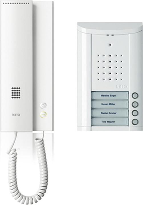 Image du produit Schneider Electric Kit d'interphone-portier 4 familles blanc (Filaire)