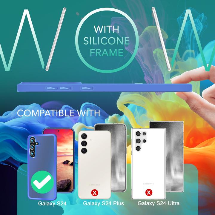 Produktbild Nalia Semi-Transparente Hybrid Hülle mit Schutzrahmen (Samsung Galaxy S24)