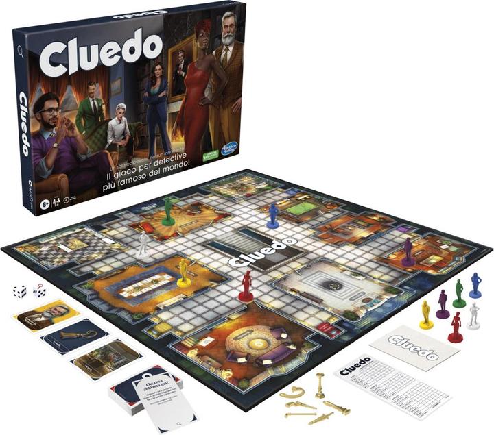 Produktbild Hasbro Gaming Cluedo Brettspiel, neu gestaltetes Cluedo für 2–6 Spieler, Detektivspiel, Familienspiel für Kinder u (Italienisch)