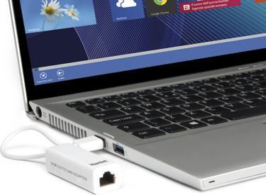 Immagine prodotto Hamlet Adattatore USB 2.0 to Lan velocità di trasferimento fino a 10/100 Mbps (USB, RJ45 (1x))