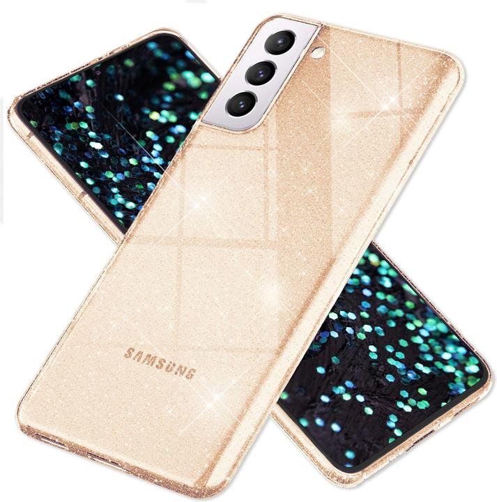 Immagine prodotto Nalia Custodia per cellulare in silicone glitter chiaro (Samsung Galaxy S22+)