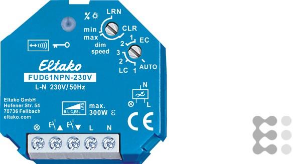 Produktbild Eltako FUD61NPN-230V Funkaktor Universal-Dimmschalter UP max 300W (Dimmaktor)