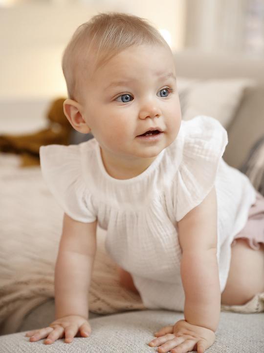 Image du produit Vertbaudet Mädchen Baby Bluse mit kurzen Volantärmeln (62)