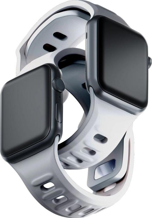 Produktbild 3MK Silicone Watch Strap biały/white dla Apple Watch 42/44/45/49mm (Edelstahl, Silikon, 3, 4, 9, Ultra)