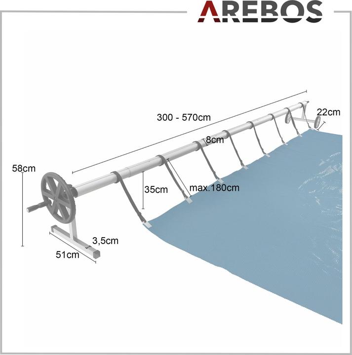 Image du produit Arebos Enrouleur de piscine