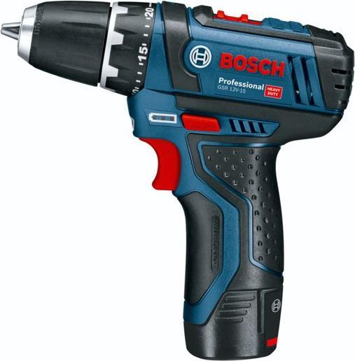 Produktbild Bosch Professional Akku-Bohrschrauber GSR 12V-15, 2 x Akku GBA 12V 2.0Ah, Handwerkerkoffer (Akkubetrieb)