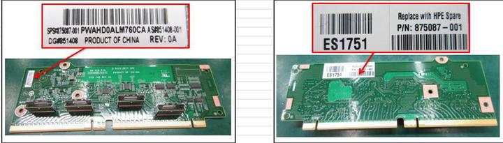 Actual product image HPE SPS-PCA 4-S X8 SLIMLINE RISER