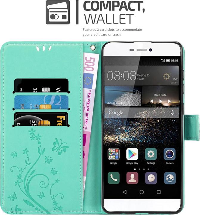 Actual product image Cadorabo Flower Book Cover (Huawei P8)