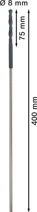 Produktbild Bosch Professional Zubehör PRO Wood HSS Installationsbohrer, 6 x 75 x 400 mm (6 mm)