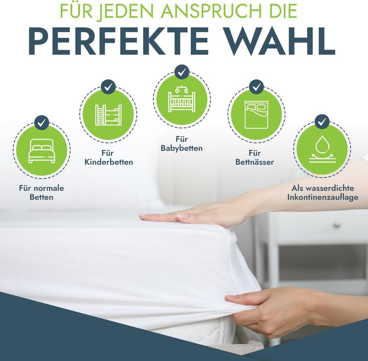 Image du produit Mara Vital Protège-matelas Protège-matelas imperméable, respirant et lavable (100 x 200 cm)