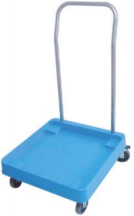 Produktbild GN Schalen Geschirrkorb Rollwagen blau m.Griff 57.5x54.5x21cm Tot.H92cm