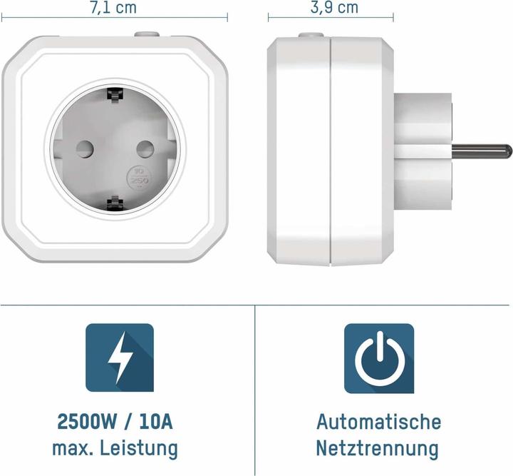 Actual product image Ansmann Socket Zero Watt AES1 wei time-controlled, no power in standby