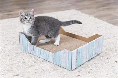 Produktbild Trixie Scratching bed, cardboard, catnip, 45×12×33 cm, Türkis (33 cm, Türkis)