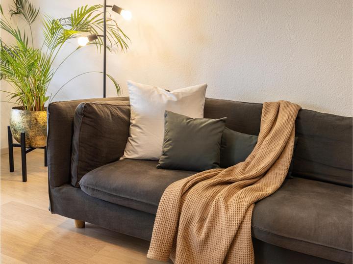 Actual product image Cocon Cotton blanket 150 x 200 cm, taupe (150 x 200 cm)