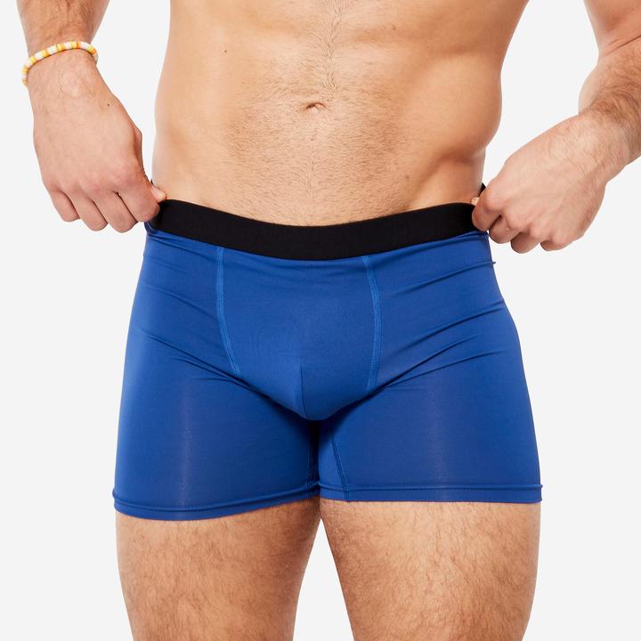 Image du produit Decathlon Fonctionnel boxer homme respirant pack de 3 - marine/bleu/kaki (XL, Lot de 3)