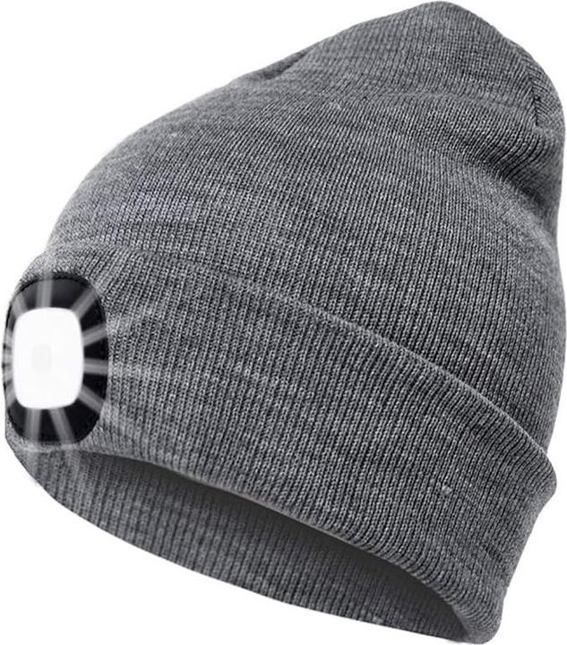 Actual product image Out of the blue Beanie hat with LED light universal size grey