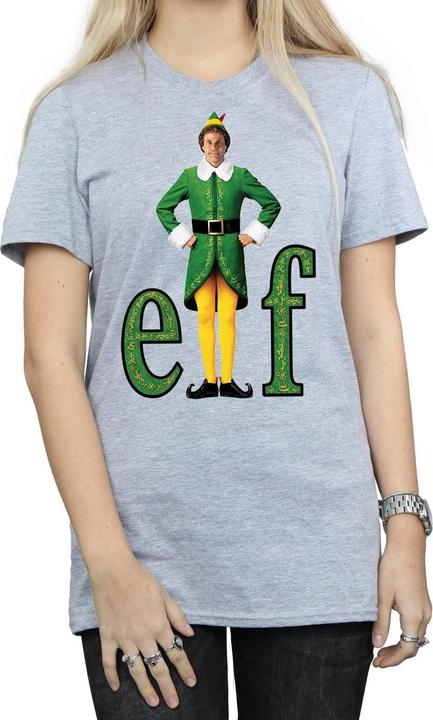Actual product image Elf Womens/Ladies Buddy Logo Cotton Boyfriend T-Shirt (M)