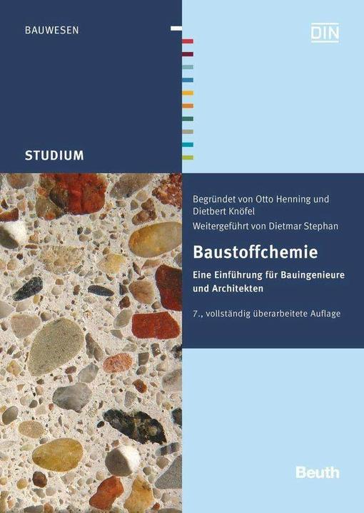 Produktbild Baustoffchemie (Deutsch, Otto Henning, DIN e.V., Dietbert Knöfel, Dietmar Stephan, 2013)