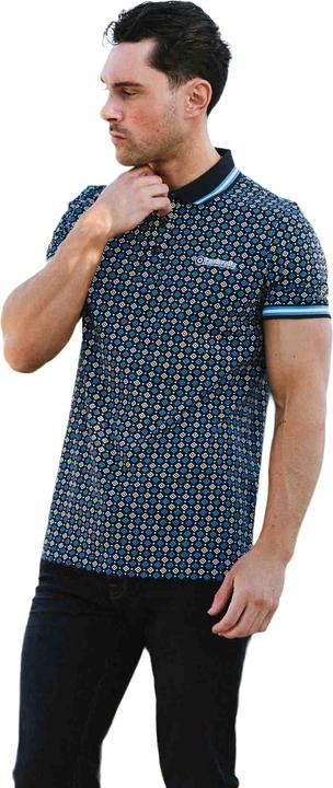 Actual product image Lambretta Mens SS25 Geometric Polo Shirt (4XL)
